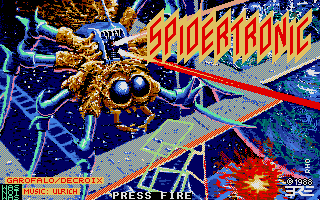 Spidertronic (Atari ST) screenshot: Title screen
