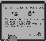 Mole Mania (Game Boy) screenshot: We also find signs explaining the game mechanics