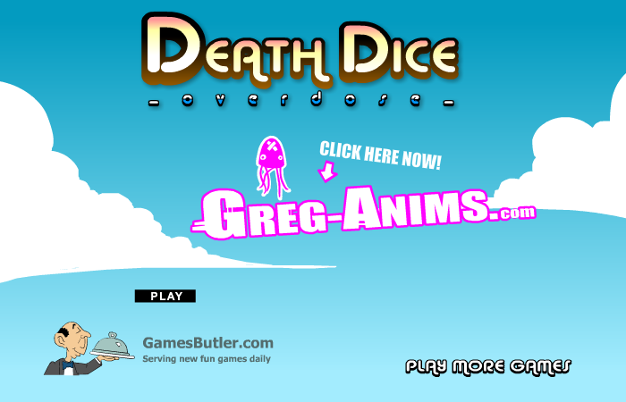 Death Dice Overdose (Browser) screenshot: Title Screen