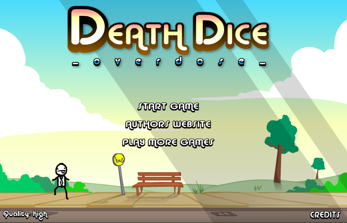 Death Dice Overdose (Browser) screenshot: Main Menu