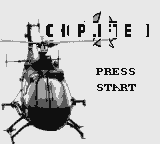 Choplifter II: Rescue Survive (Game Boy) screenshot: Title screen. The title flickers so you cannot get a good screen shot.