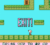 Pocket Bomberman (Game Boy Color) screenshot: I have killed all enemies and the exit is open.