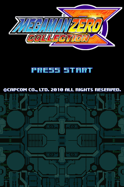 Mega Man Zero Collection (Nintendo DS) screenshot: Title screen.