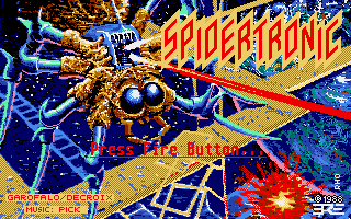 Spidertronic (Amiga) screenshot: Title screen