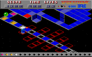 Spidertronic (Atari ST) screenshot: I was killed by a ball