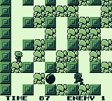 Bomber Man GB (Game Boy) screenshot: "We have met the enemy and he is us"