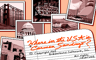 Where in the U.S.A. Is Carmen Sandiego? (Apple IIgs) screenshot: Title screen.
