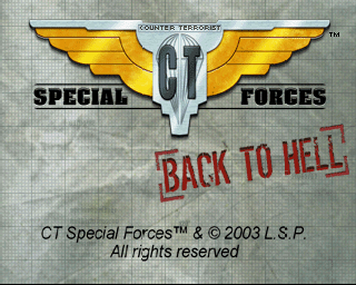 CT Special Forces: Back in the Trenches (PlayStation) screenshot: Title screen #1.