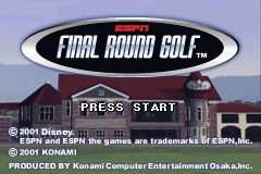 ESPN Final Round Golf 2002 (Game Boy Advance) screenshot: Title screen