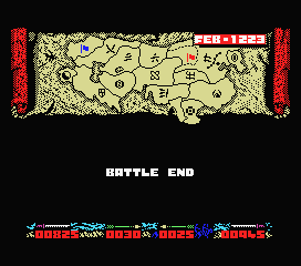 Genghis Khan (MSX) screenshot: The battle is over.