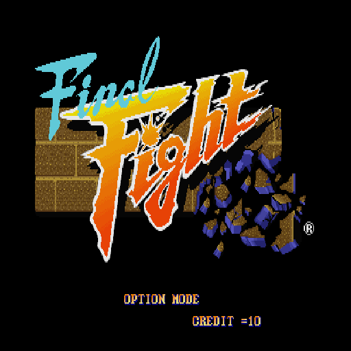 Final Fight (Sharp X68000) screenshot: Title screen
