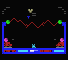 Hiper Tronic (MSX) screenshot: They drop bombs.