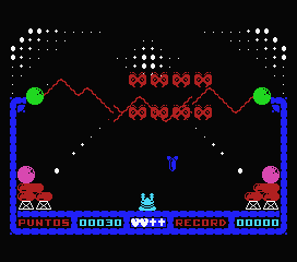 Hiper Tronic (MSX) screenshot: The second wave.