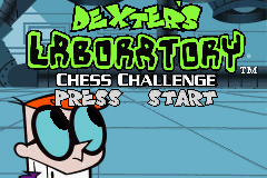 Dexter's Laboratory: Chess Challenge (Game Boy Advance) screenshot: Title screen.