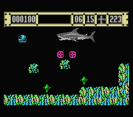 Jaws (MSX) screenshot: "We're gonna need a bigger boat."