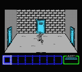 Dustin (MSX) screenshot: Lots of doors to choose from.