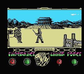 The Way of the Tiger (MSX) screenshot: My first kendo opponent.