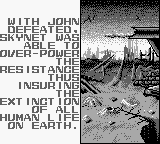 T2: Terminator 2 - Judgment Day (Game Boy) screenshot: One of the "Failure" messages.