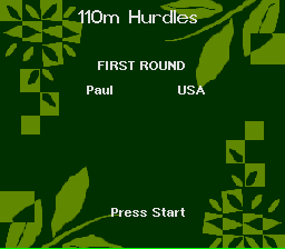 Olympic Summer Games (SNES) screenshot: Next: The 110m hurdles