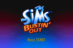 The Sims: Bustin' Out (Game Boy Advance) screenshot: Title Screen
