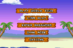 Snood 2: On Vacation (Game Boy Advance) screenshot: Main menu