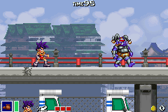 Goemon: New Age Shutsudō! (Game Boy Advance) screenshot: First stage
