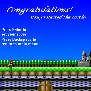 Guarda Castelos Upgrade (Windows) screenshot: Successfully defended the castle!