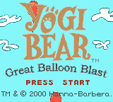 Yogi Bear: Great Balloon Blast (Game Boy Color) screenshot: Title screen