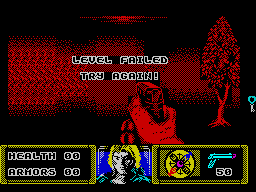 The Dark (ZX Spectrum) screenshot: Level 1: "#$%