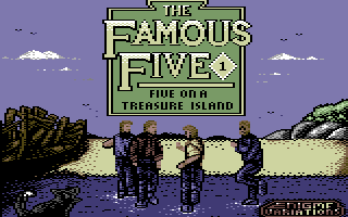 The Famous Five: Five on a Treasure Island (Commodore 64) screenshot: Title screen