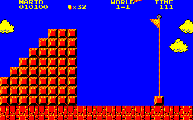 Super Mario Bros. Special (PC-88) screenshot: This looks familiar.