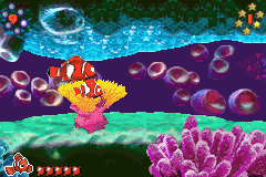 Disney•Pixar Finding Nemo (Game Boy Advance) screenshot: Anemones restore health.