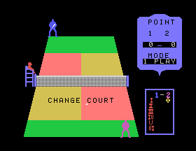 Real Tennis (Sord M5) screenshot: Change court