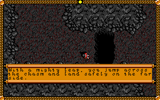 J.R.R. Tolkien's The Lord of the Rings, Vol. I (Amiga) screenshot: Using your character's skills is critical in getting past obstacles.
