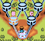 Yogi Bear: Great Balloon Blast (Game Boy Color) screenshot: The game map.