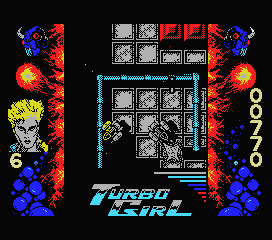 Turbo Girl (MSX) screenshot: I lost a life.