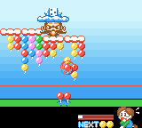 Pop'n Pop (Game Boy Color) screenshot: He drops ice that freezes you.