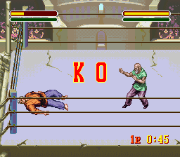 Astral Bout (SNES) screenshot: Knock Out