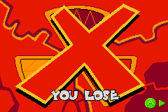 Dexter's Laboratory: Chess Challenge (Game Boy Advance) screenshot: You Lost!