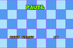 Dexter's Laboratory: Chess Challenge (Game Boy Advance) screenshot: Pause Menu