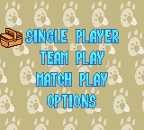Yogi Bear: Great Balloon Blast (Game Boy Color) screenshot: Main menu