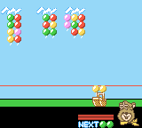 Yogi Bear: Great Balloon Blast (Game Boy Color) screenshot: This level means your balloons can miss easier.
