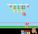 Yogi Bear: Great Balloon Blast (Game Boy Color) screenshot: I made a balloon match and they are popping.