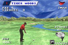 Tiger Woods PGA Tour Golf (Game Boy Advance) screenshot: Off we go
