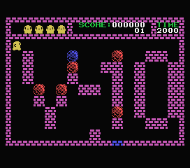 Flappy (MSX) screenshot: Starting level 1