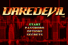 Daredevil (Game Boy Advance) screenshot: Main Menu