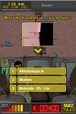 Quiz Taxi (Nintendo DS) screenshot: Now what could this be?