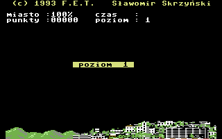 Polowanie na Litery (Commodore 64) screenshot: Level introduction