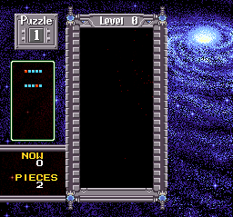 Super Tetris 2 + Bombliss (SNES) screenshot: Starting puzzle mode