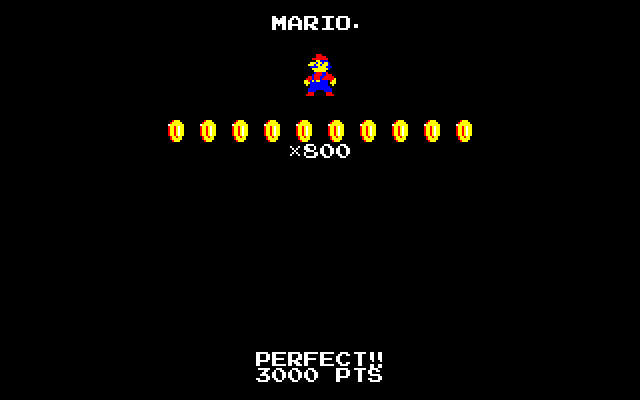 Punch Ball Mario Bros. (PC-88) screenshot: Perfect!!